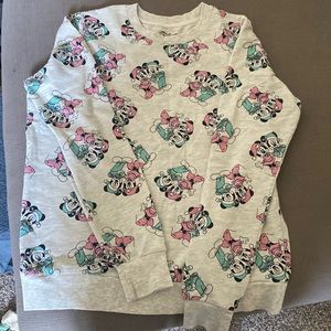 Disney Mickey and Minnie Xmas sweat shirt. Terry type material on inside.